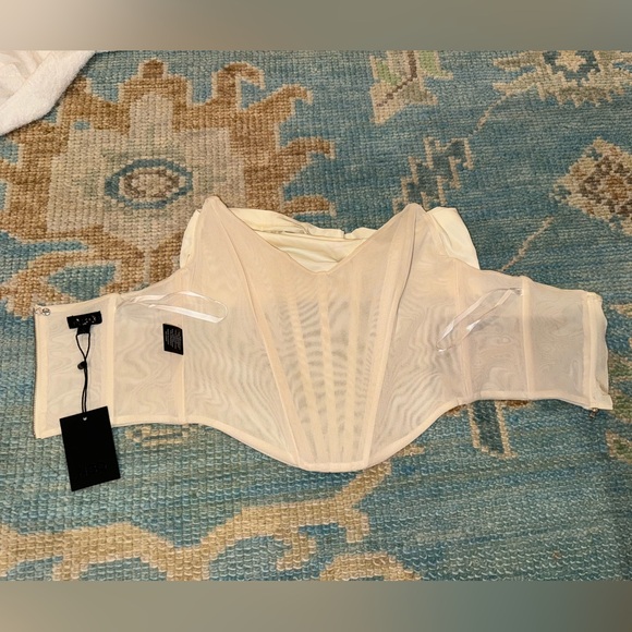 NBD Corset creme white top NW NWT - Picture 4 of 5